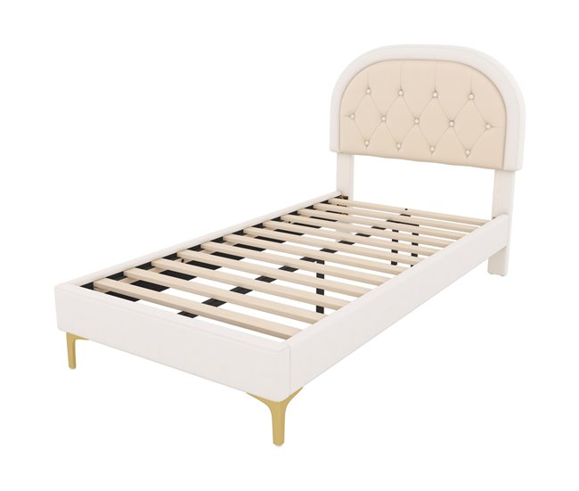 Marco de la cama 200x90 Beige
