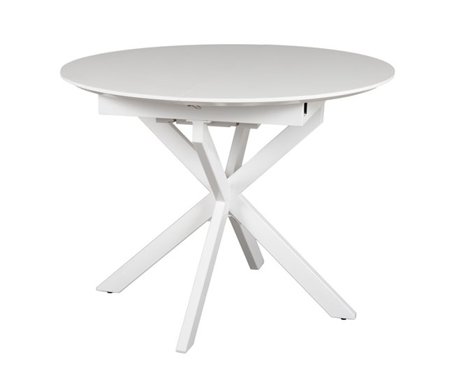 Mesa de cocina extensible ELIPSE 100/130x100cm Blanco