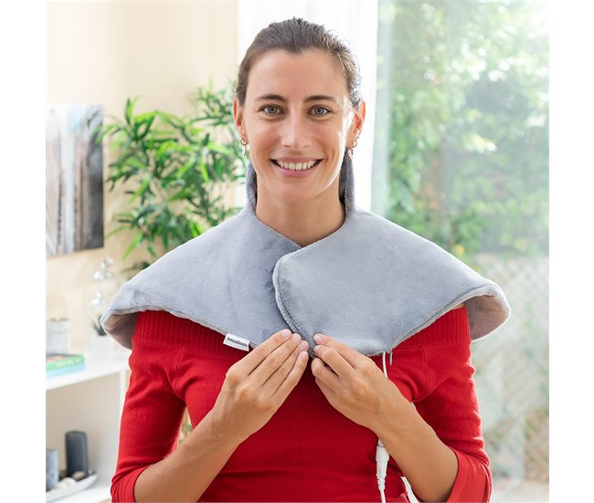 Almohadilla Eléctrica para Cuello y Hombros Gris