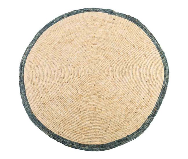 Alfombra redonda de yute Multicolor