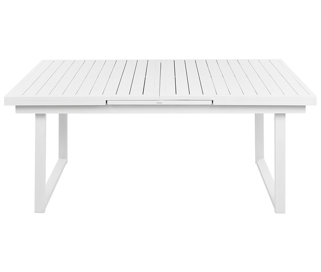 Beliani Conjunto de comedor VALCANETTO/BUSSETO Blanco/ Gris