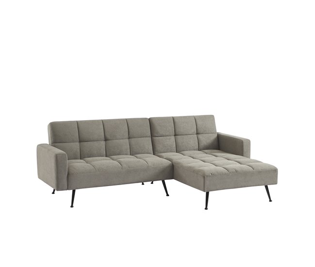 Chaise longue con cama FLO reversible 3 plazas gris Gris