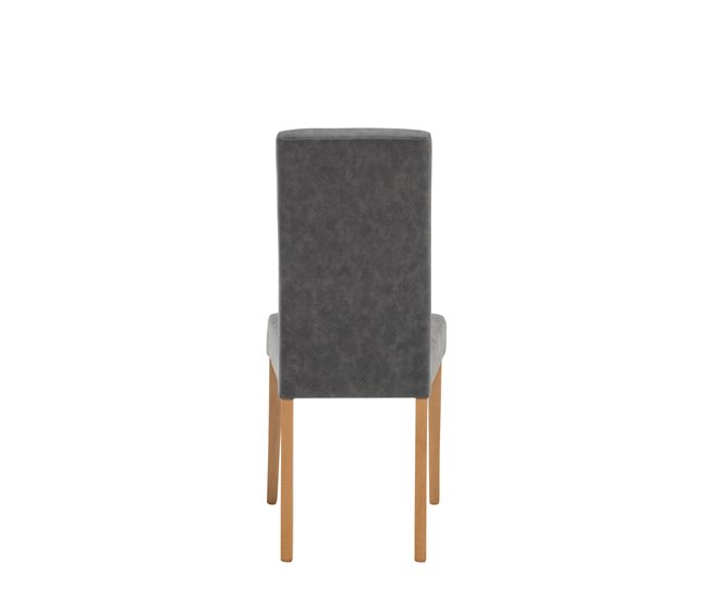 Silla GANT tapizada en pu gris Grafito