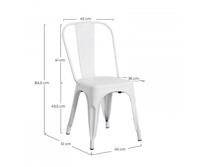 Silla Industrial Strong Thinia Home Blanco