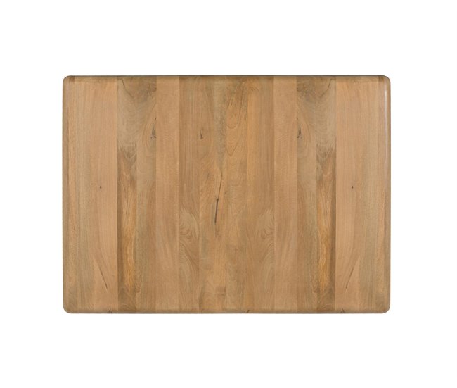 Cabecero fabricado en madera de mango con cantos en media caña Marron