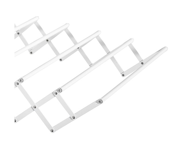 Tendedero de pared Metal HOMCOM Blanco