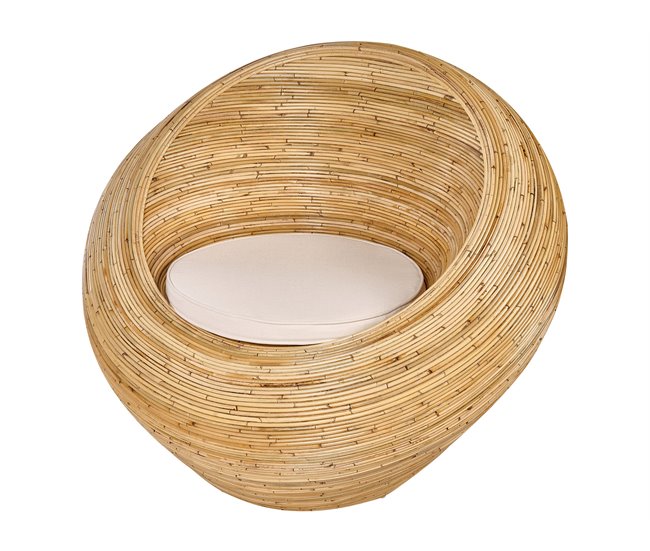 Beliani Conjunto de jardín Ratán MAIORI Natural