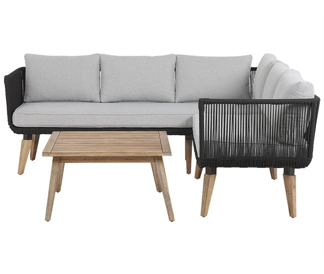 Beliani Conjunto de jardín ALCAMO Crema