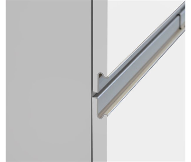 Cozinha com despensa com efeito madeira 30 Blanco