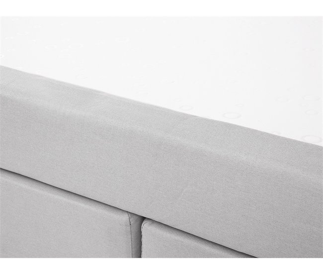 Beliani Cama continental Poliéster ADMIRAL 190x210 Gris Claro