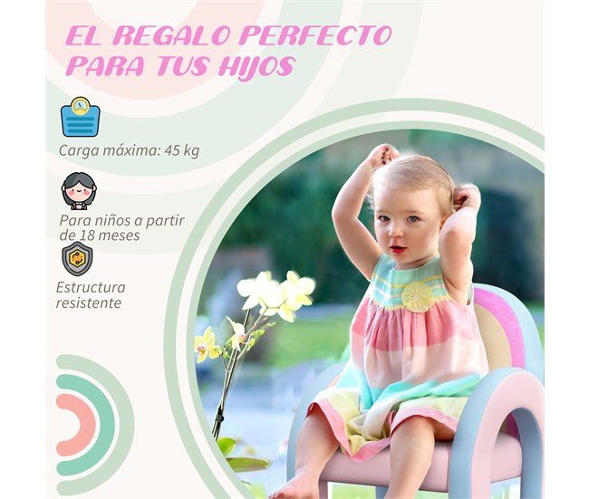 Sillón Infantil Tablero Multicapa, MDF, Espuma, Poliéster ZONEKIZ Rosa