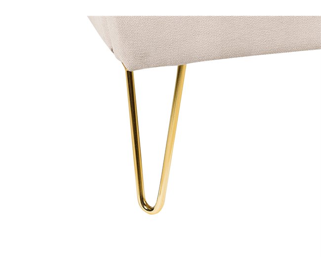 Beliani Cama con somier Poliéster AMBILLOU 157x214 Beige