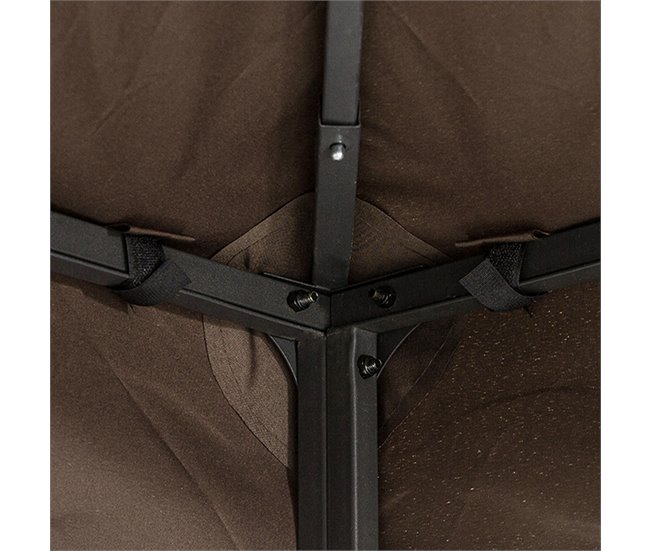 Techo de Repuesto para Cenador Poliéster Outsunny 400x300 Marron
