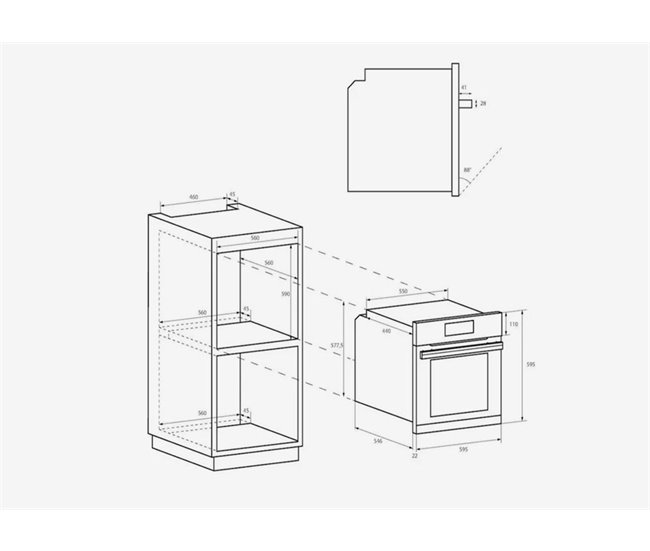 Horno multifución CANDY FIDC X886. A. 70L. Inox