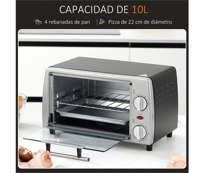 Horno Eléctrico Sobremesa Gris