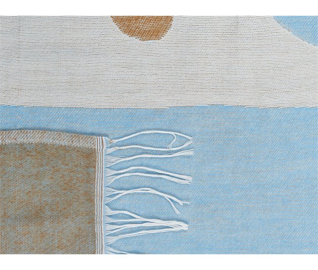 Beliani Manta PALHI Azul Claro