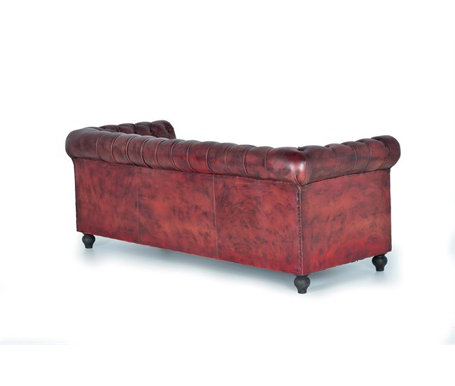 SILLON CHESTER 3 PLAZAS  .Giner y Colomer Marron