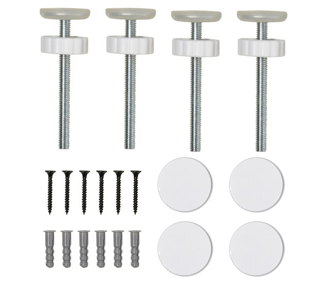 Barrera de Seguridad de Perros Acero, ABS PawHut Blanco