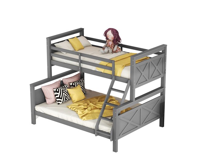 Cama litera 145x205 Gris