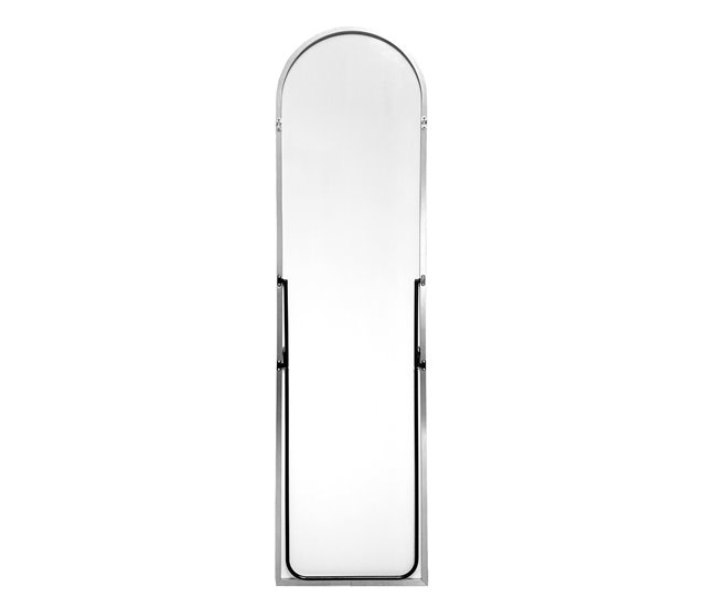 Espejo de Pie Metal Square Cuerpo Entero con Soporte Suelo 40x5 Grafito