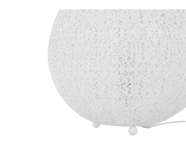 Beliani Lámpara de mesa FINKE Blanco