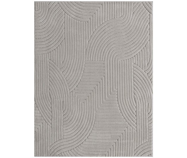 Alfombra para Salón Poliéster HOMCOM, hogar - decoración Gris