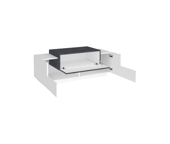 Aparador efecto madera 120 Blanco Brillo