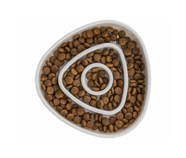 Comedero para Perro Slow Feeding Gris
