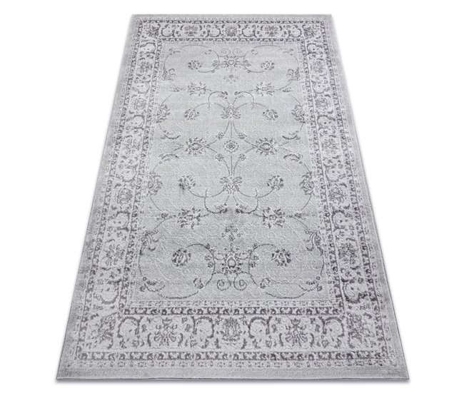 Alfombra MEFE moderna 2312 Ornamento Structural dos niveles 140x190 Gris