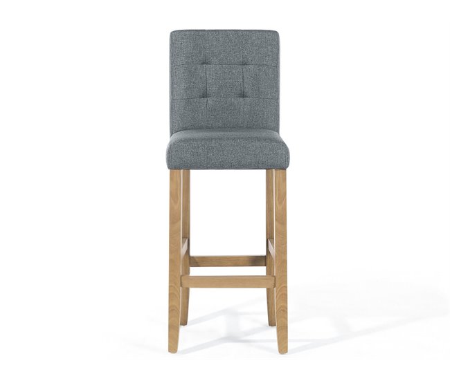 Beliani Silla de bar MADISON Gris