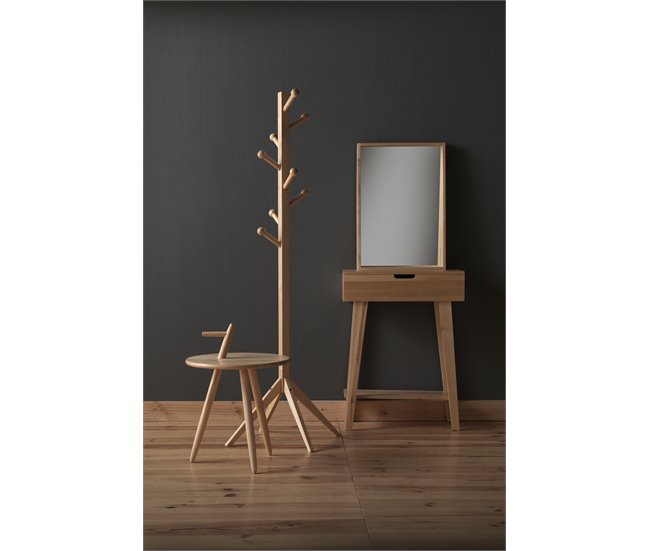 Mesa auxiliar de madera natural Natural