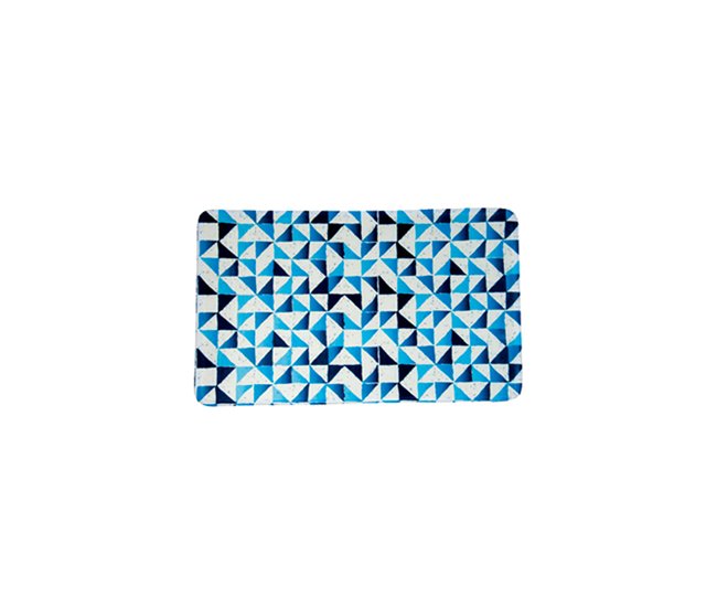Alfombra De Baño Microfibra 75x45 Azul
