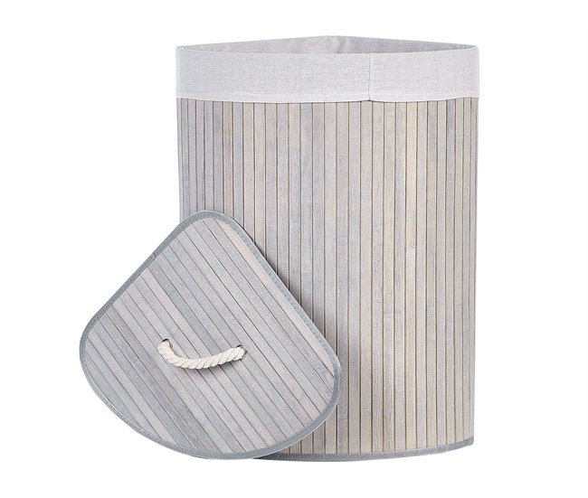 Beliani Cestas para la ropa MATARA Gris Claro