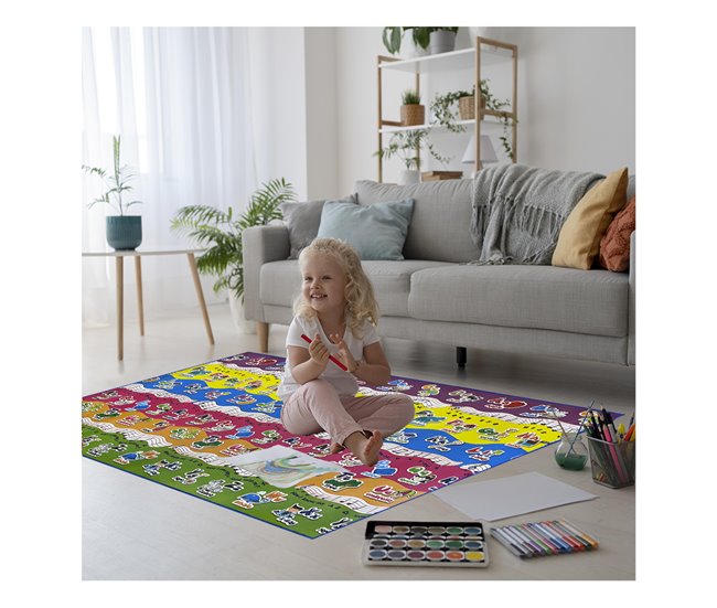 Acomoda Textil – Alfombra Infantil Impermeable y Acolchada. Multicolor