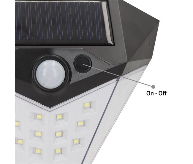 Aktive Pack 6 Apliques LED solares con sensor de movimiento Negro