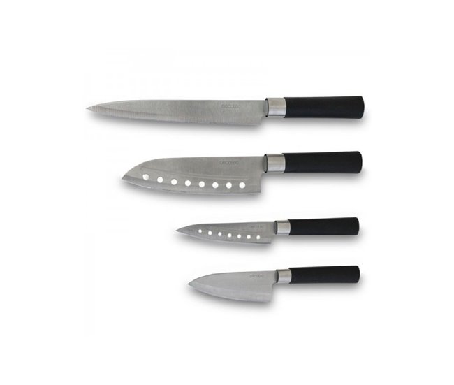 Cuchillos Santoku Cecotec Negro