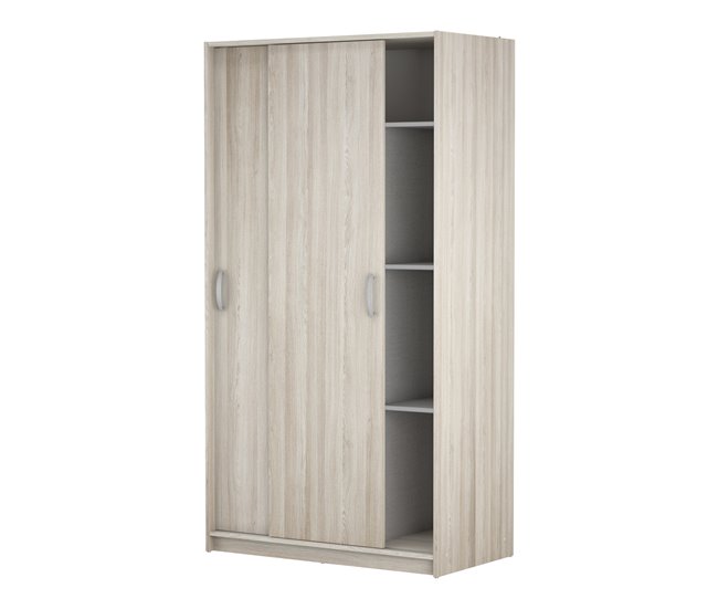 Armario ROLLING puertas correderas 102x191cm madera Madera