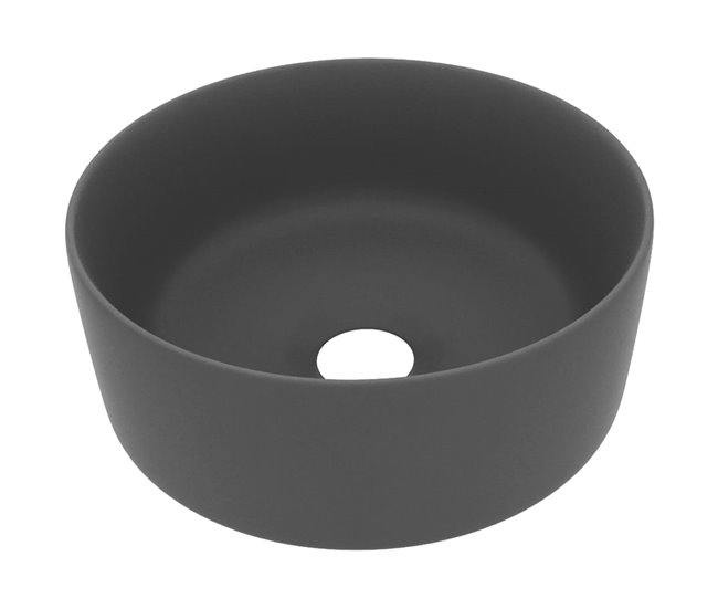 Lavabo de lujo redondo cerámica Gris Oscuro