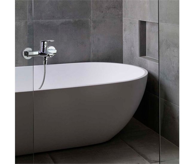 Grifo de Baño-Ducha Monomando con Sistema C2 de Ahorro de Agua Cromo