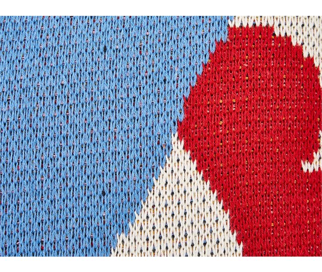 Beliani Cojín decorativo PASHOT Azul