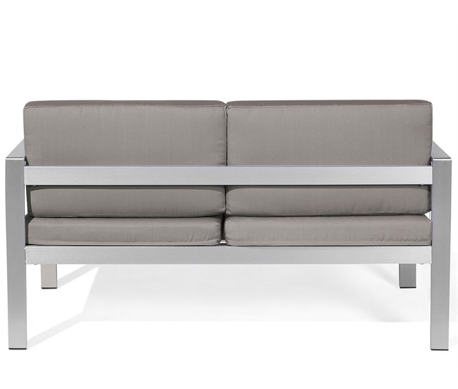 Beliani Conjunto de jardín Aluminio SALERNO Gris