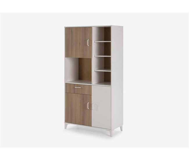 Buffet de cocina FRESH II. 3 Puertas. DMF. Roble/blanco Blanco/ Madera