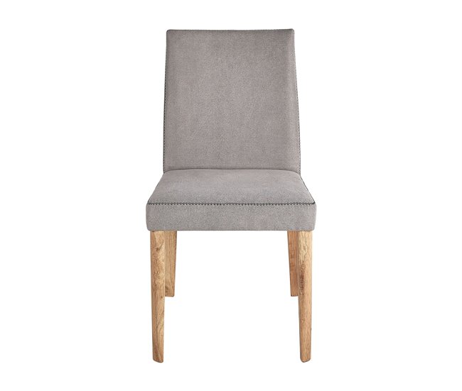 Beliani Silla de comedor PHOLA Gris Claro