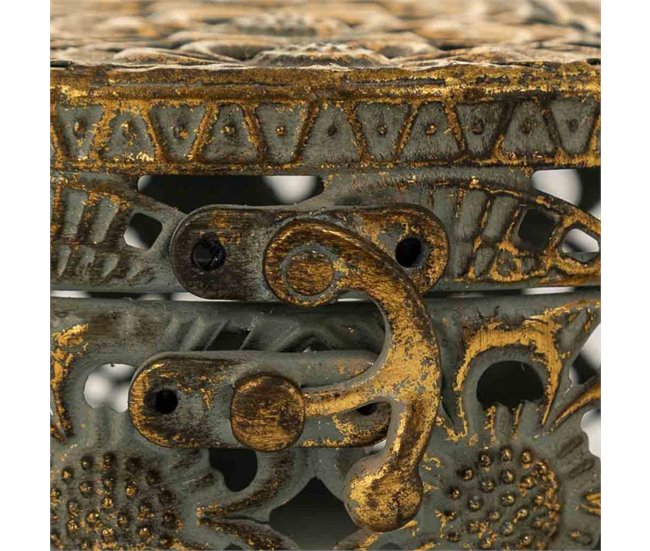 Caja Joyero de metal Dorado