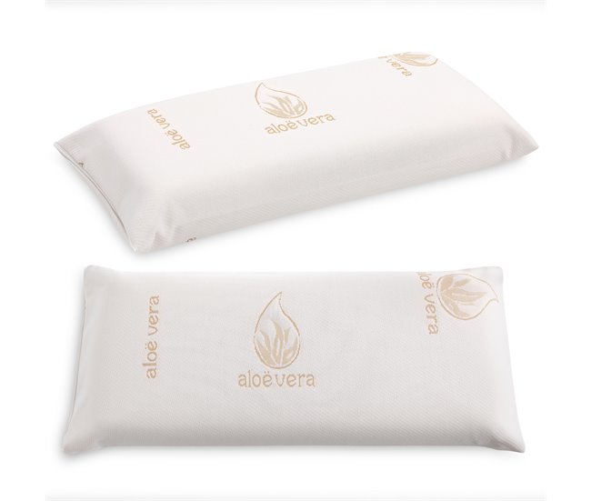 Vipalia Almohada Viscoelástica Compacta. Con tratamiento de Aloe Vera Blanco Veta