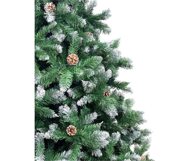 Árbol de Navidad de lujo efecto nieve Verde Oscuro