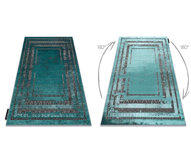 Alfombra DE LUXE moderna 1516 Marco vintage 120x170 Verde