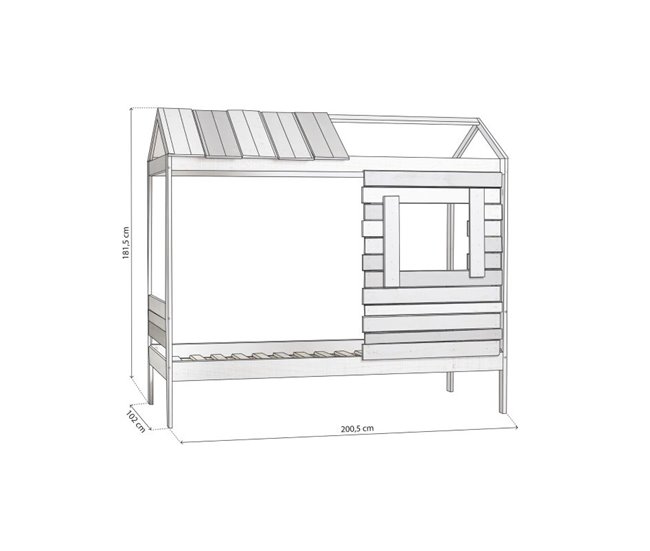 Cama cabaña Barnie W 200x102 Multicolor