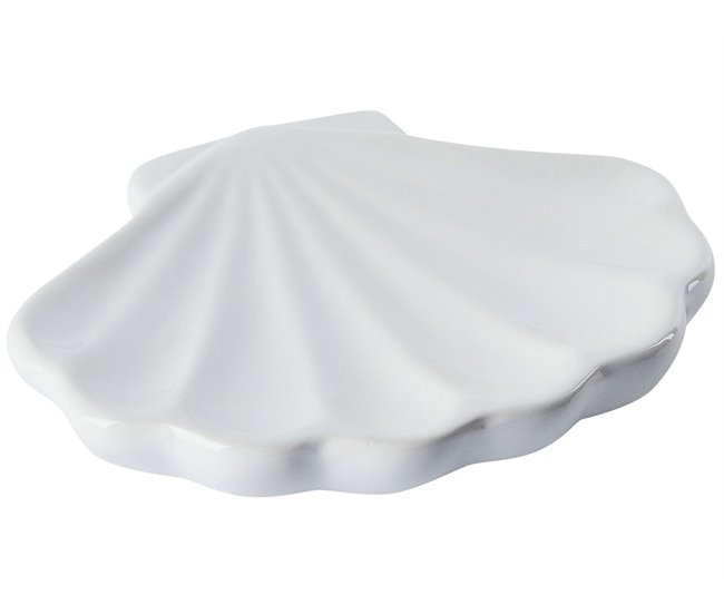 Beliani Conjunto de accesorios de baño SHELL Blanco