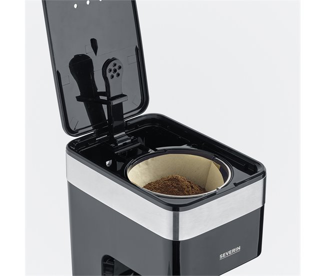 Cafetera de filtro con jarra de cristal 10 tazas Severin KA 9263 - 900 W Gris